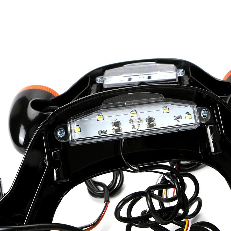 Motorkerékpár LED Hátsó Indexfény Féklámpa Sáv Hátsó Lámpa Lámpa Harley Davidson 2010-Későbbi Road Glide Indexlámpa Átlátszó
