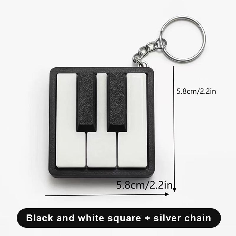 Mini Piano Keyboard Fidget Clicker Toy Satisfying Press Feeling Portable Keychain For Adults Office Stress Relief