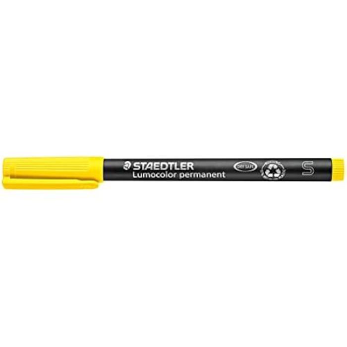 Feutre Permanent - STAEDTLER - Lumocolor 313 - Pointe Superfine 0,4 mm - Couleur Jaune - Indélébile