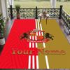 Custom Name Sunderland Crystal Velvet Floor Rug Personalized Text Soft Carpet Home Decor