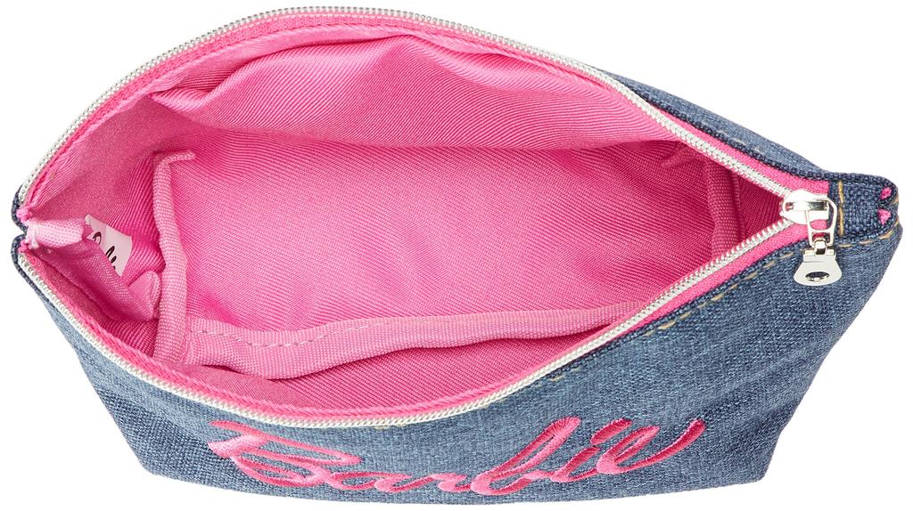 [Barbie] Denim Embroidered Logo Boat-Shaped Pouch RCBB-109b (Pink RCBB-110)