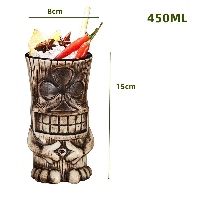 60 Types Ceramic Hawaii Tiki Mugs Creative Cocktail Glasses Beer Glass Martini Glasses Wine Glass Funny Cup Gift for Men