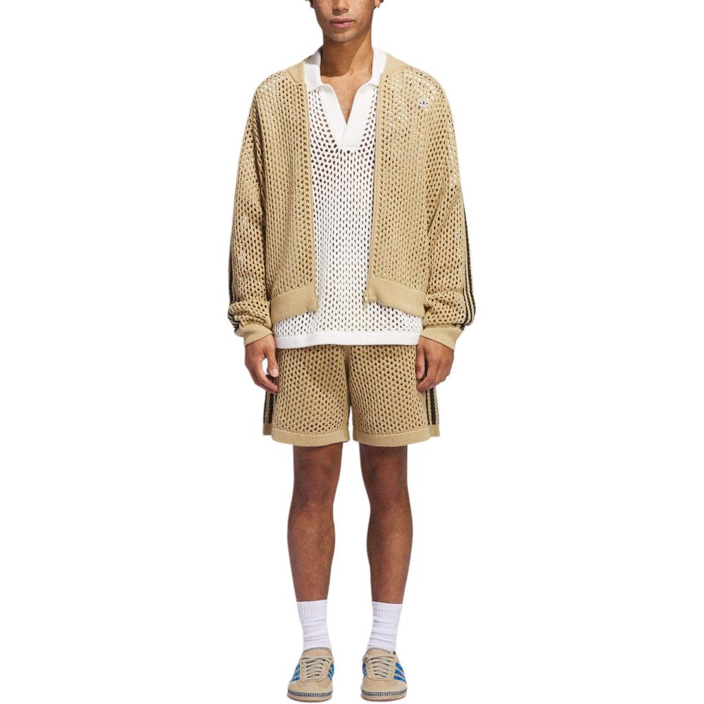 adidas x CLOT FW24 Crochet Track Jacket Asia Sizing 'Beige Tone' Men's JF4270
