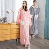 Couple Shower Robe Winter Sleepwear Star Hooded Long Bathrobe Warm Plush Man and Woman Terry Robe Korean New Pajamas Night Gown