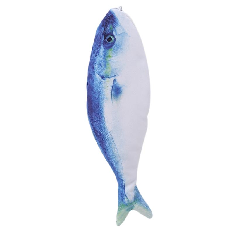 Creative Kawaii Korea Style Fish Shaped Pencils Case Bag Portable School Stationery Makeup Box