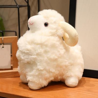 Пухнаста іграшка-баранчик Плюшева іграшка-тваринка Пухнаста лялька Плюшева лялька-вівця Різдвяна іграшка