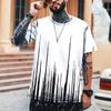 Sommer Männer T-Shirt Stil EKG Rot 3D Druck T-shirt Oansatz Hohe qualität