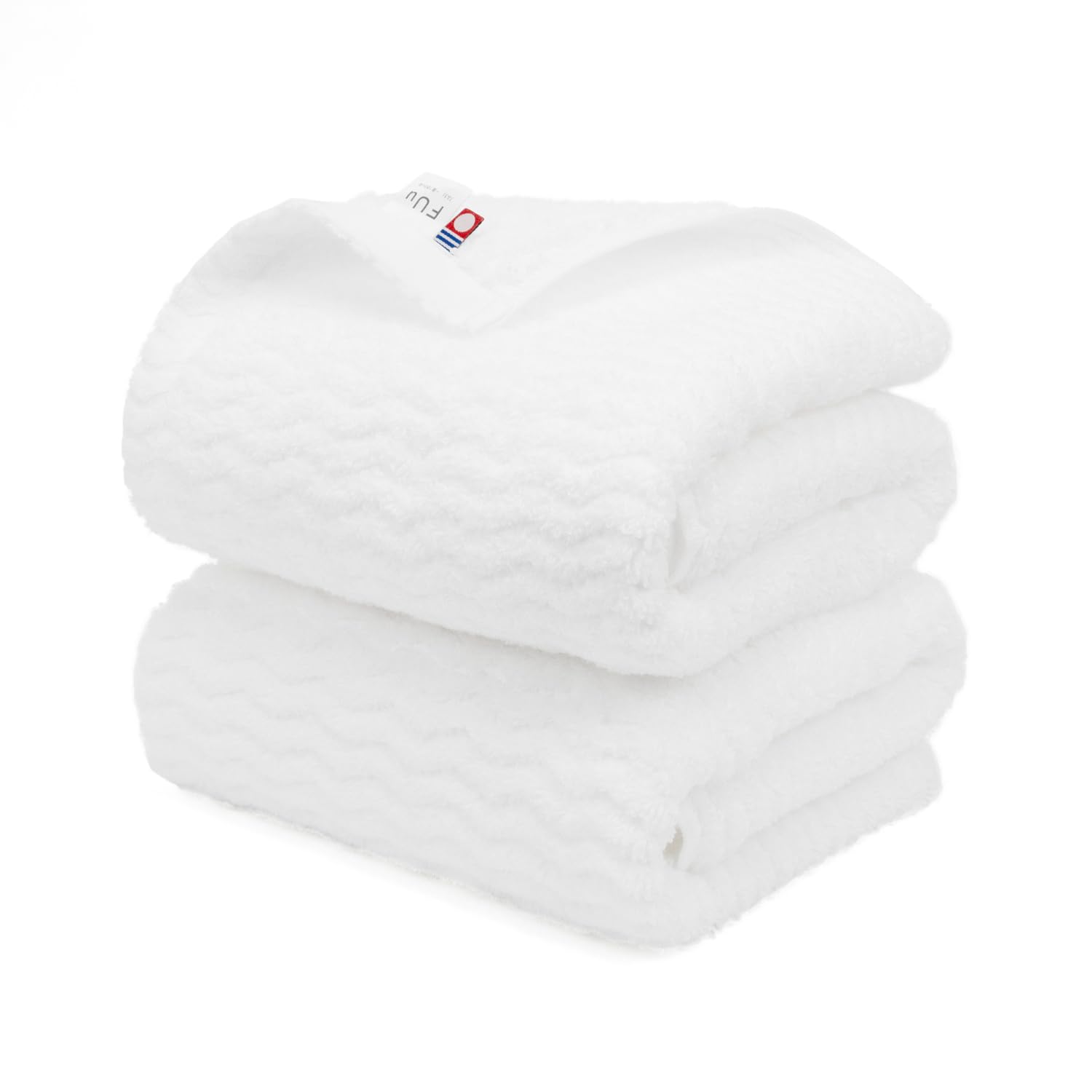 

[oruta] Imabari Certified Bath Towel Set of 2, FUu Plus, Made in Japan, White (Shiratama)