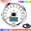 ZMFJH 7 Color LED 85MM GPS Speedometer Gauge with Antenna Auto 0-120KMH SpeedMeter High Beam Turn Light COG TRIP ODO Odometer