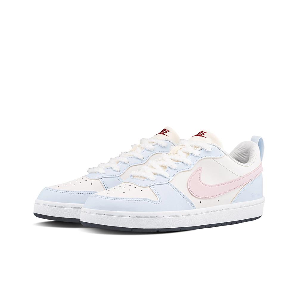 Nike Court Borough Abrasion Resistant Low Top Skateboard Shoes Women's Blue Pink DV5456-104(Team1797-)