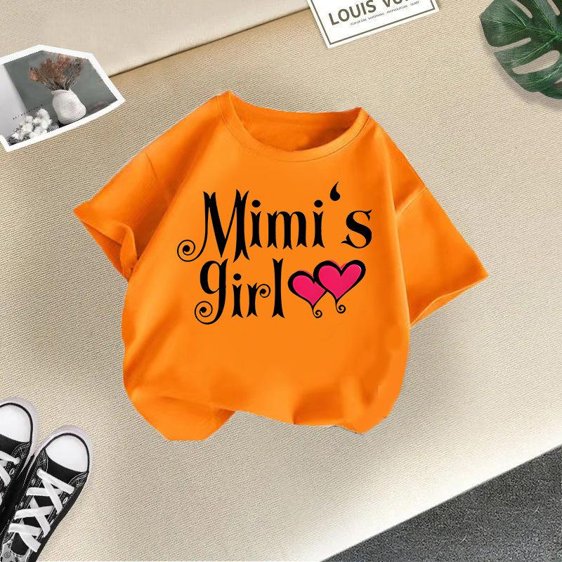 Children's Casual Short-sleeved T-shirt, Summer Girls' Loose T-shirt