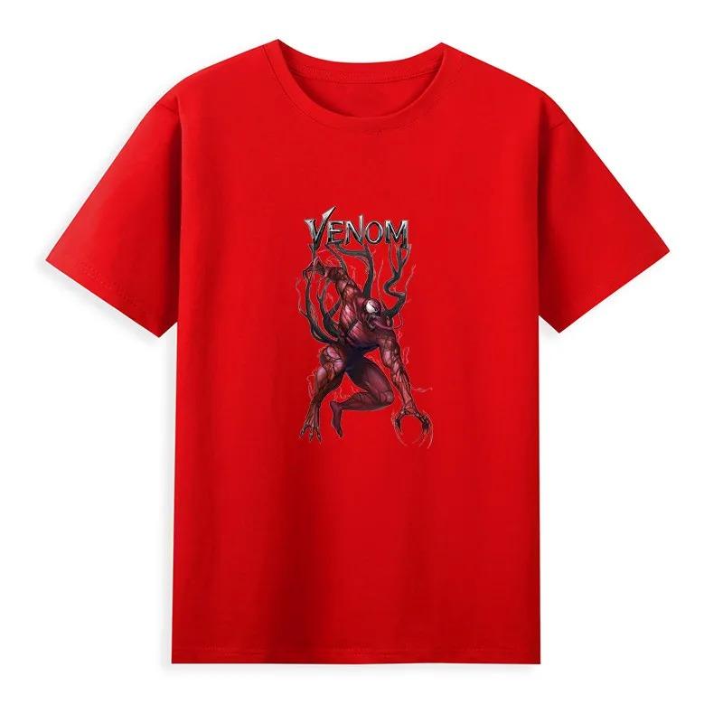 2026 Venom Marvel Peripherieartikel Bedrucktes Kinder-T-Shirt Rundhals Reine Baumwolle Familienkleidung für Eltern und Kinder