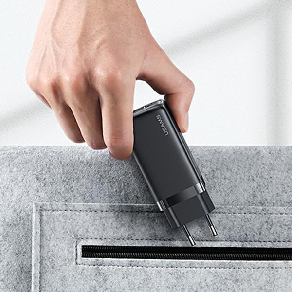 Usams Ład. Siec. 1Xusb-C+1Xusb T47 65W(Only Head) Pd Fast Charging Super Si Biały/White Cc153Tc02  (Us-Cc153)