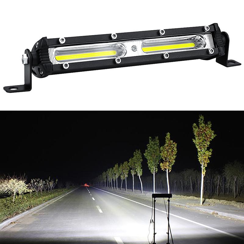 1 lampe de travail à LED pour voiture 12 V 24 V, projecteur à LED, barre lumineuse de travail 6 500 K, bande lumineuse pour voiture, camion, remorque, feu antibrouillard