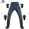 Elastic Denim Military Green Motorcycle Racing Pants - Summer Cycling & Anti-Fall Rider Gear for Men