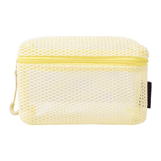 

Косметичка на блискавці Регульований розмір Велика місткість Сітчаста Прозора Миється Дихаюча Дорожня Органайзер для макіяжу Сумка для зберігання світло-жовтого кольору