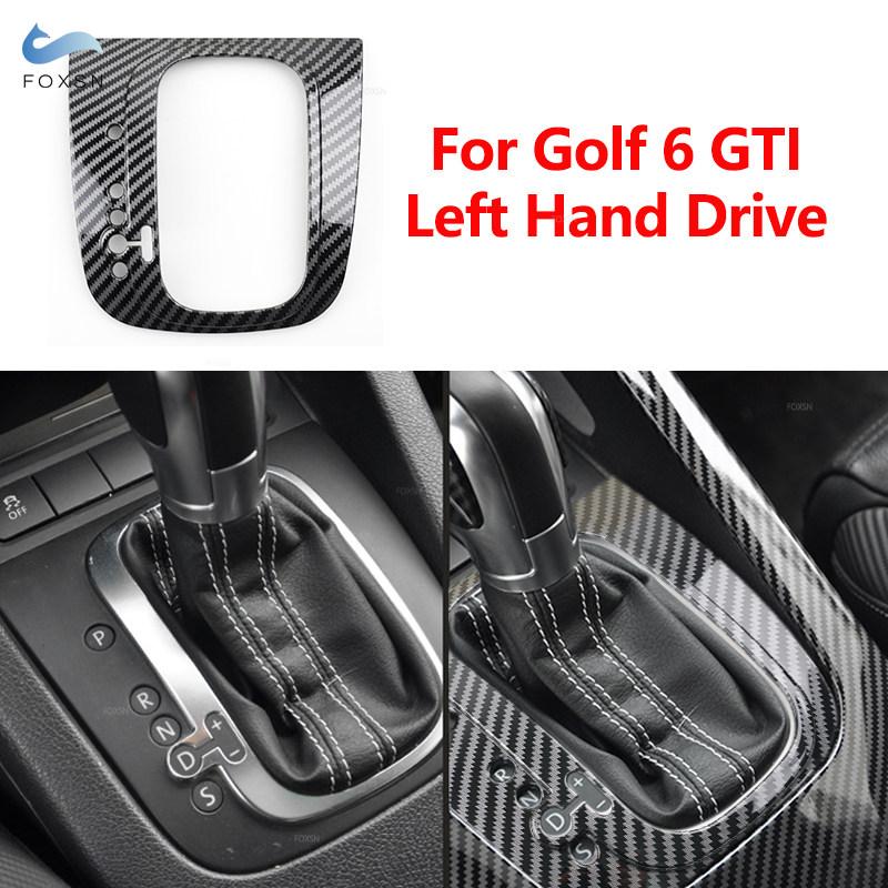 Car Accessories Carbon Fiber Pattern Central Control Gear Shift Panel Cover Trim For VW Golf 6 MK6 GTI 2008 -