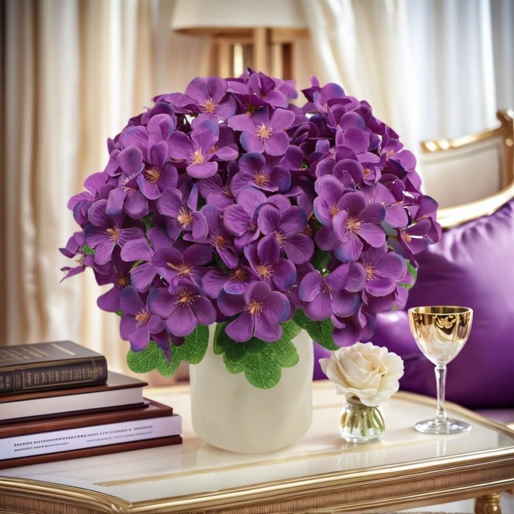DIY Floral Materials Foam Flower Bouquet Silk Cloth Hydrangea Home Decoration  Photography Props