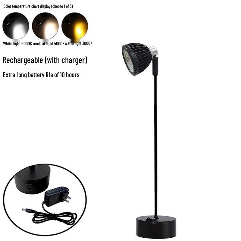 LED Batteriebetriebener Schmuckstrahler für Straßenstände und Schreibtische - Kabelloses Laden