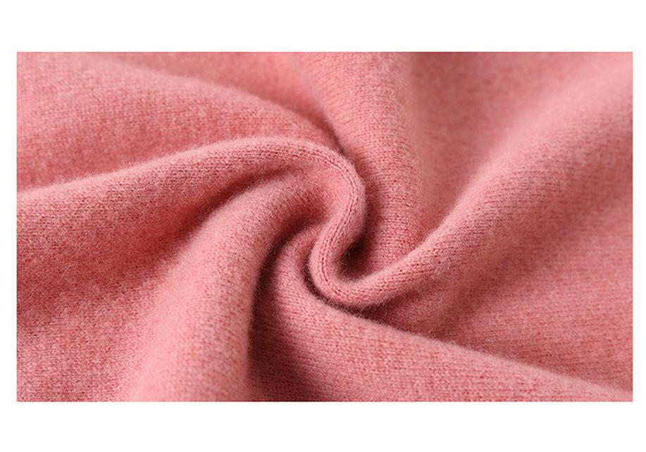 Mom's Pure Cashmere Half-High Collar Sweater - Stylish Autumn & Winter Knit, Loose Fit, Women's Base Layer