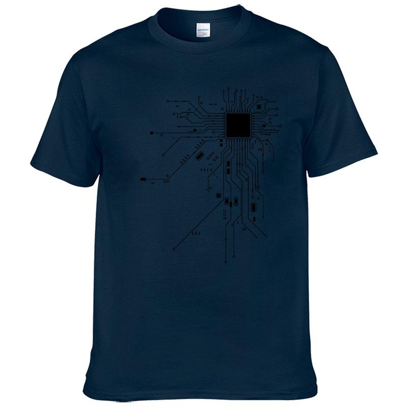 Tricou Bărbați Inimă Nucleu CPU Calculator GEEK Nerd Freak Hacker PC Gamer Vara Mânecă Scurtă Bumbac Mărime Europeană #303