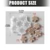 6 Cavities Snowflake Candle Making Tool, for Handmade Candle Soap, Epoxy Resin Craft Project, Christmas Gift Making