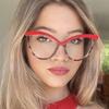 Fashion Large Frame Cat Eye High Definition Reading Glasses Men Women Transparent TR90 Frame Butterfly Leopard Frame Presbyopic Eyeglasses