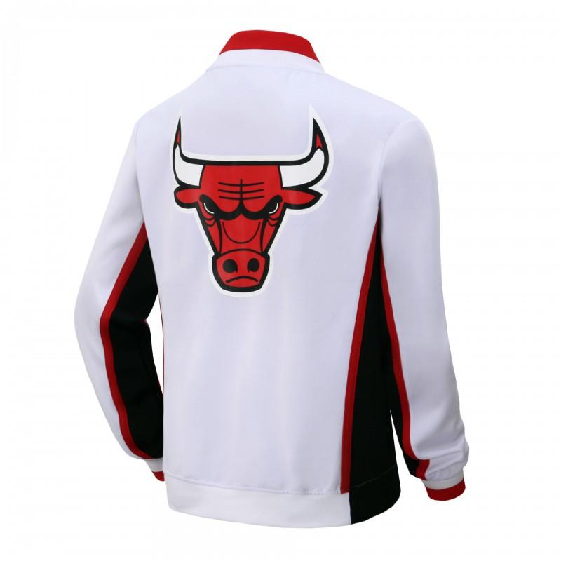 Ensemble veste de basketball rétro Chicago Bulls pour homme Coupe ample Vêtements de sport Vêtements d'extérieur décontractés