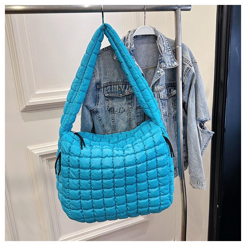 Popular Pleated Cloud Bag Fashionable One-shoulder Portable Dumpling Large Capacity Down Cotton Underarm Female
