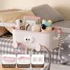Cartoon Bedside Hanging Basket Free Punch Large Capacity Door Hanging Trash Can Space Saving Plastic Bed Storage Organizer