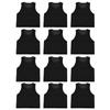 12Pcs Small Mesh Breathable Children Football Training Exercise Vest Black Kid Free Size