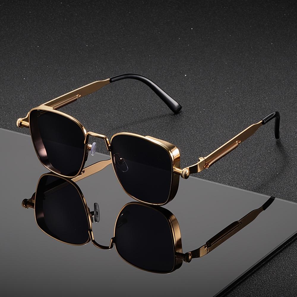 Retro Steampunk Kwadratowe Okulary Przeciwsłoneczne Metalowa Oprawka Unisex Modne Okulary do Aktywności Imprez Festiwali