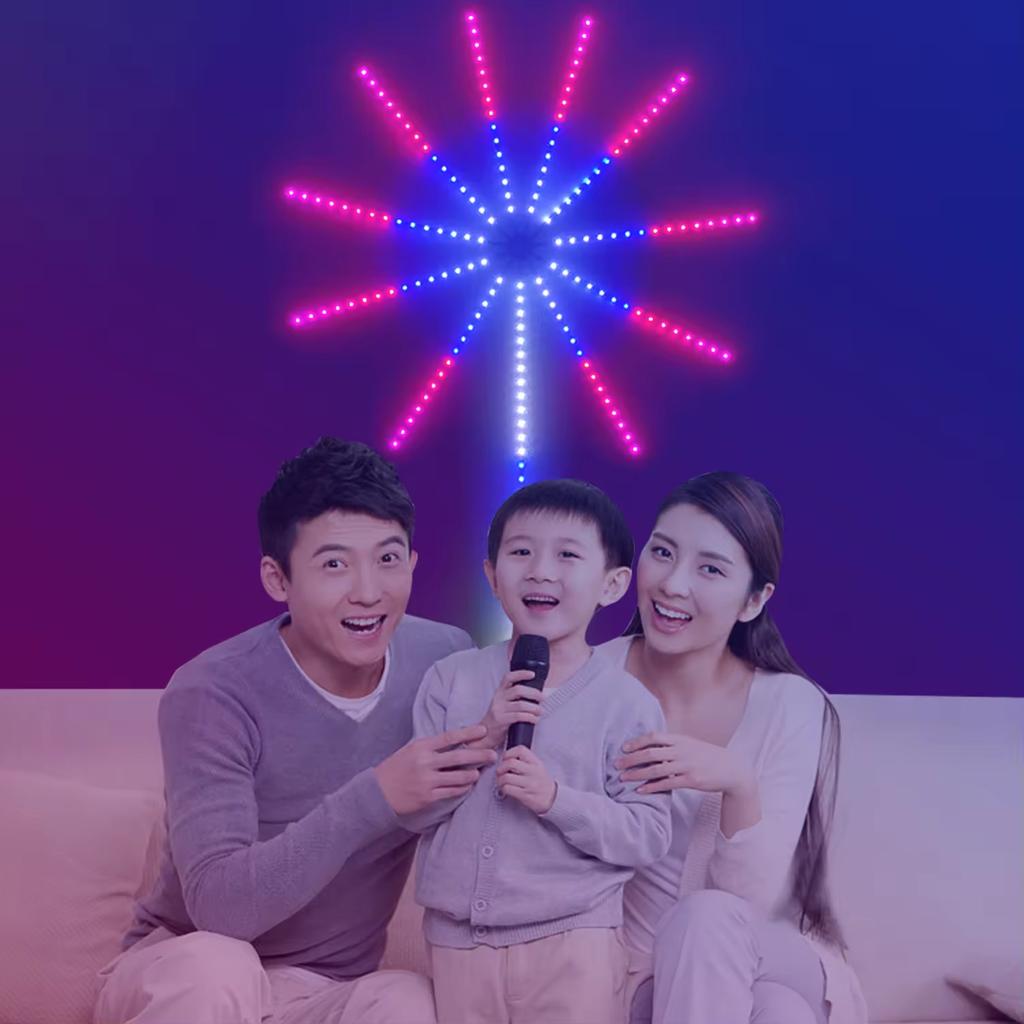 Firework LED Light Smart RGBIC Dream Color Changing Holiday Lamp Bluetooth APP Light for ESports Room Home Party Bar Christmas