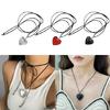 Goth Love Heart Clavicle Chain Women Girls Wedding Jewelry Party Birthday Gift