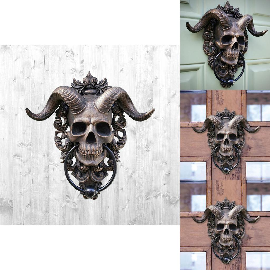 Stylish American Resin Skull Ram Head Wall Decor Unique Synthetic Resin Craft
