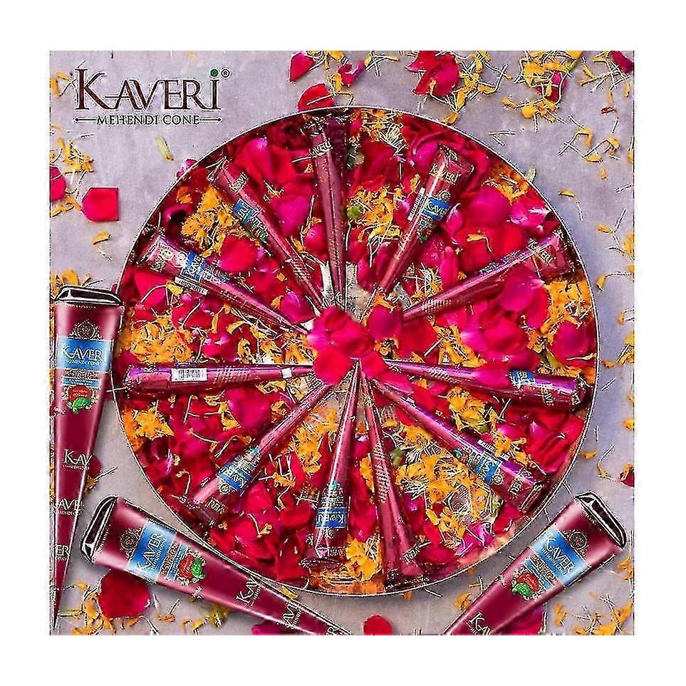 2025 6pcs Fresh Quality Kaveri Dark Brown Natural Henna Mehndi Cones Temperory Tattoos