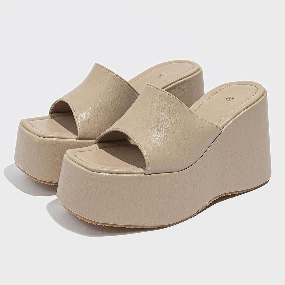 Y2K Punk Platform Mule Sandals For Women  Summer Wedges Goth Slide Sandals Women Shoes Comfy