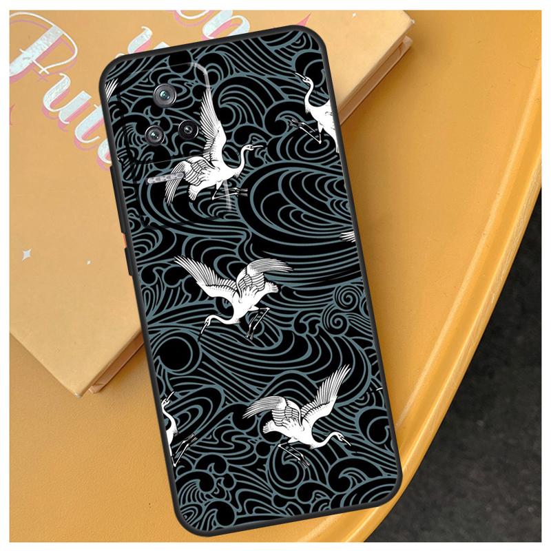 Art Crane Waves Funda For Xiaomi 17 Pro Max 13T 14T 15T 14 15 Ultra POCO X7 X5 X6 F5 F6 F7 Pro F8 Ultra Case