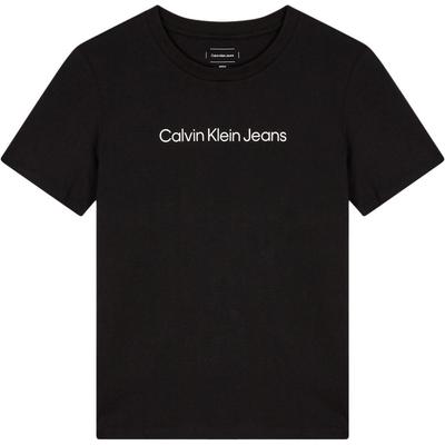 T-shirt à Manches Courtes et Col Rond avec Logo pour Femme Hauts Noir 47AB805-UB1
