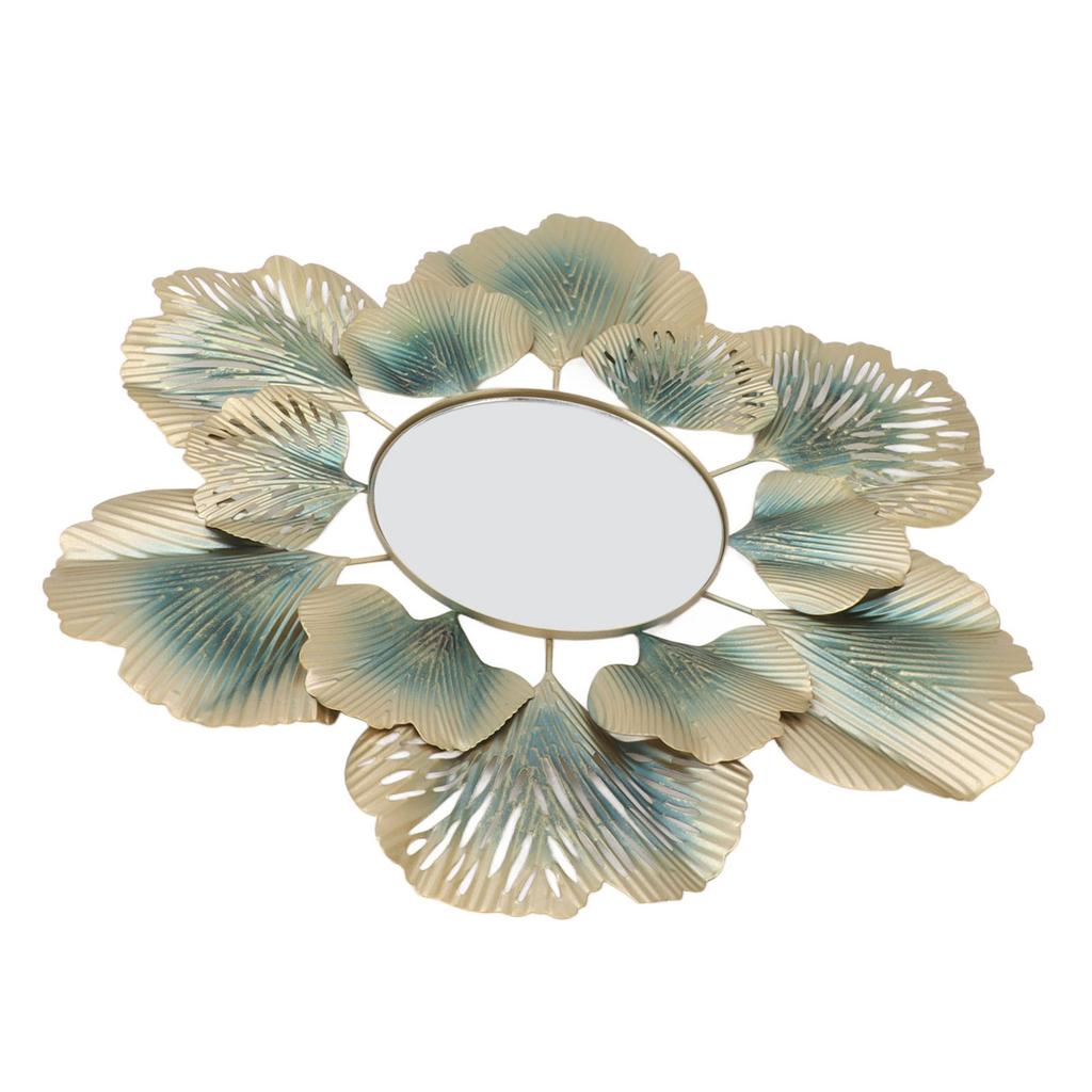 Wall Mirrors Modern Simple Decorative Wear Resistant Colorfast Ginkgo Leaf Wall Mounted Mirrors for Bedroom Living Room