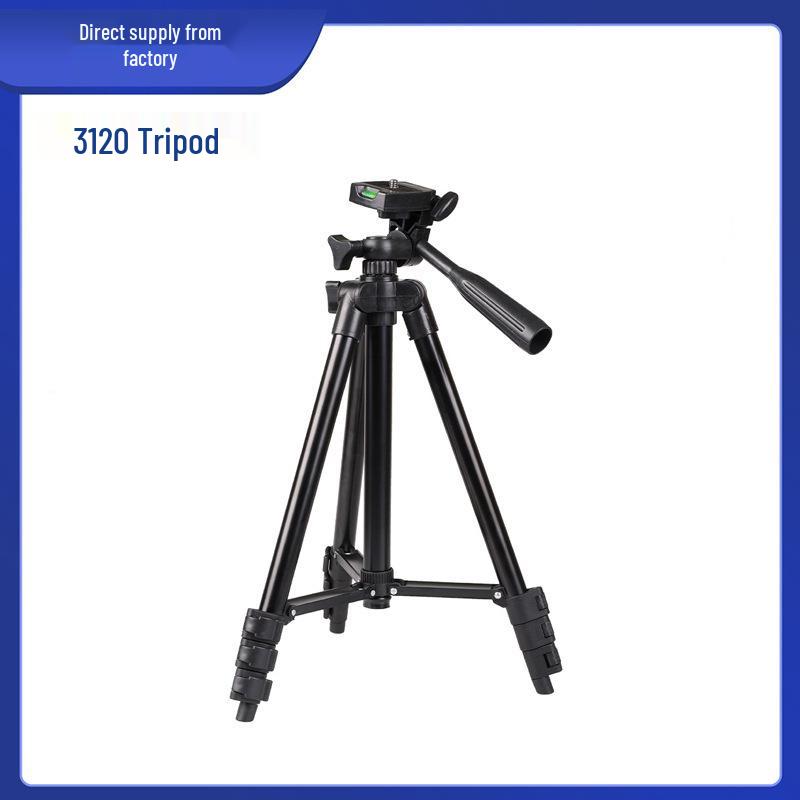 Tragbarer Aluminiumlegierungs-Stativständer für DSLR, Projektor & Mobiltelefon mit einziehbarem Handyhalter für Live-Streaming