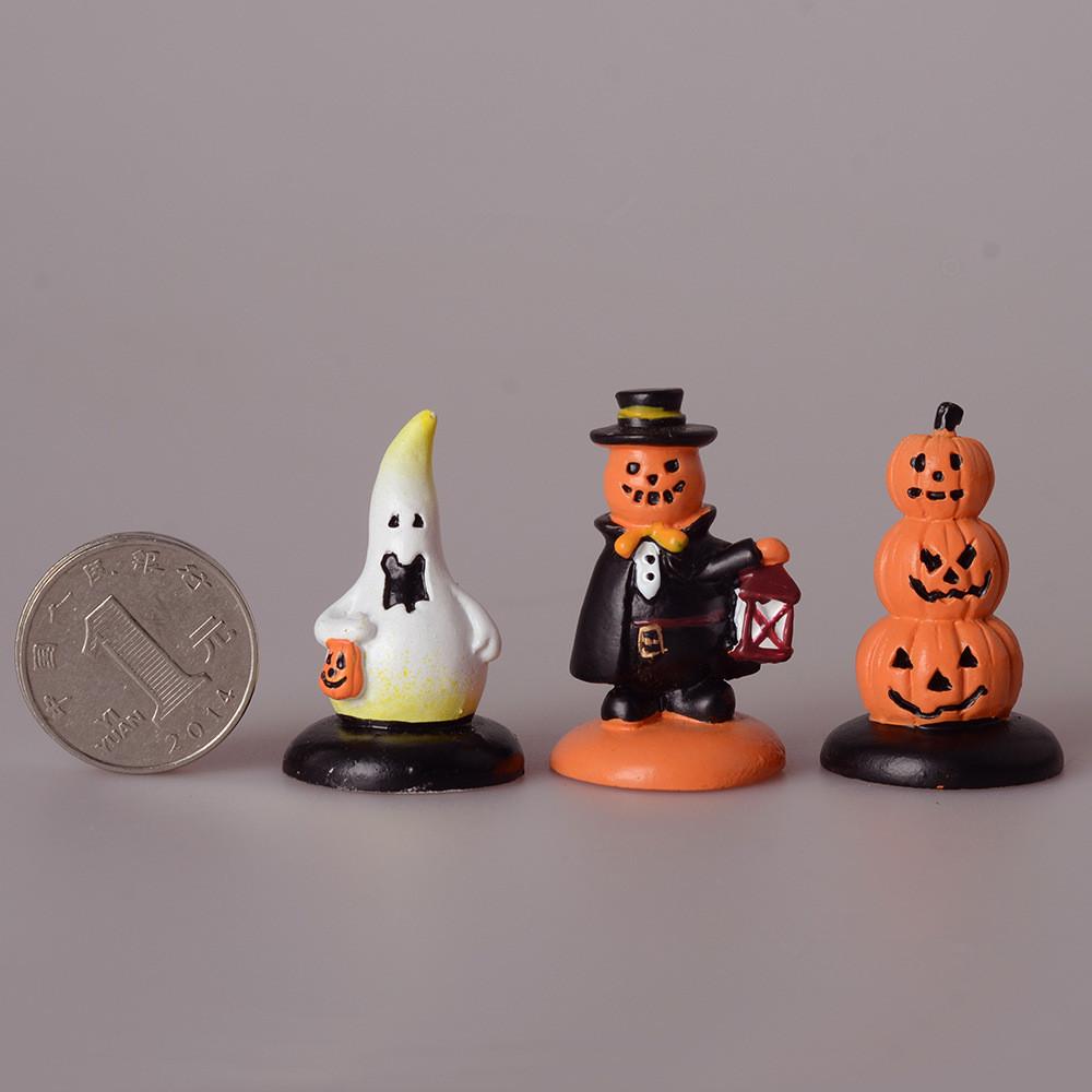 Jackman Ghost Pumpkin Lamp Clown Micro Landscape Decorative Ornaments Halloween Diy Accessories Mini Micro Landscape Decoration