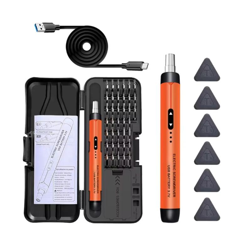 Rechargeable Electric Screwdriver Set With Multiple Bits Compact Design For Home Repair And DIYer Projects Quick Charge