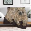 Wombat Australian Animal painting Throw Blanket Soft Plush Blanket as Housewarming Gift