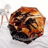 Fantasy Warriors: Epic Battle Scene StickerUmbrella, Portable 3-Fold Compact Umbrella for Men & Women Gift
