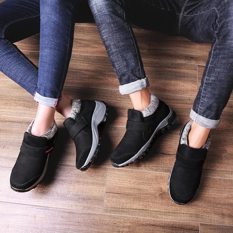 Women's Boots 2025 Winter Snow Cotton Shoes Keep Warm Fur Outdoor Waterproof Platform Casual Shoes Tenis Hiking Boots Female