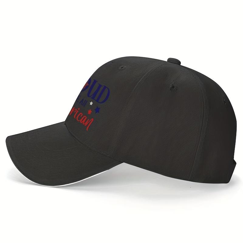 Proud to Be An American Baseball Cap Patriotic Stars Motif Casual Adjustable Polyester Hat for Men Women