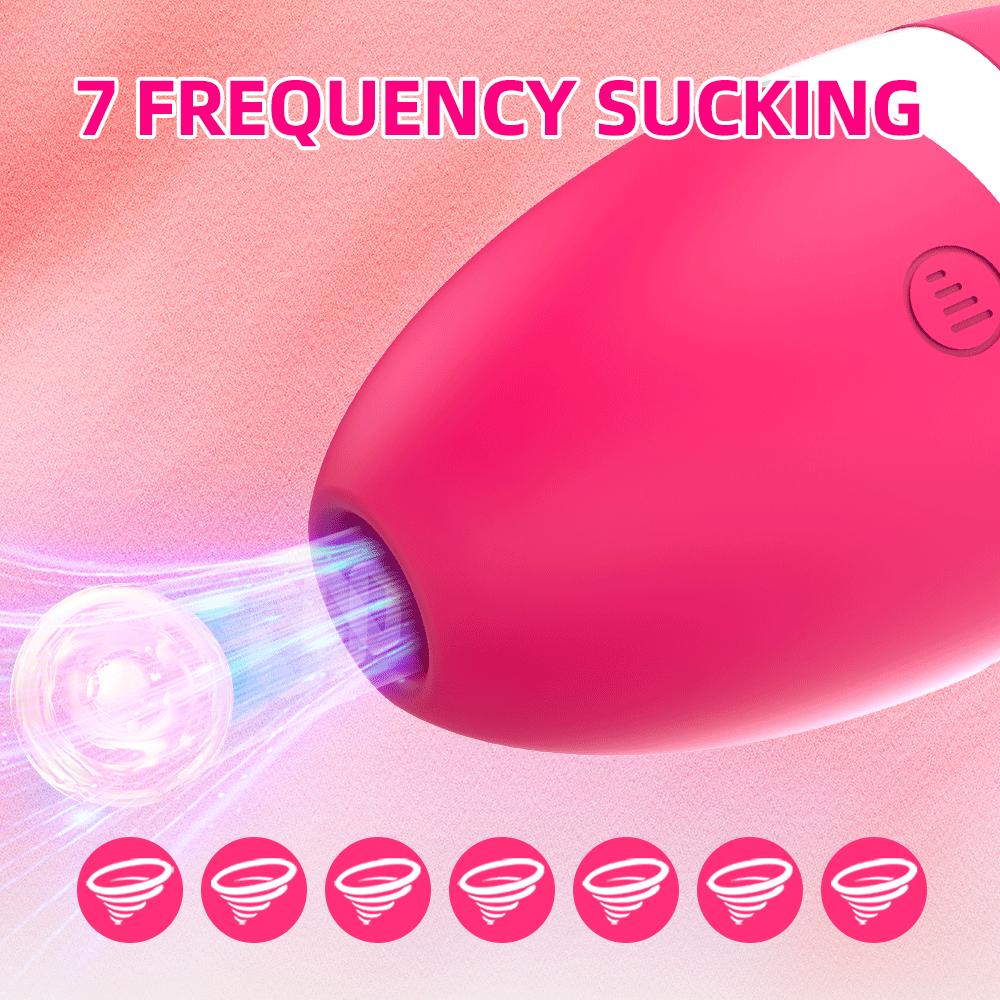 Sucking Tongue Licking 2 In 1 Vibrators for Women Clitoris Stimulator Oral Nipple Vacuum Clit Sucker Female Sex Toys for Adults