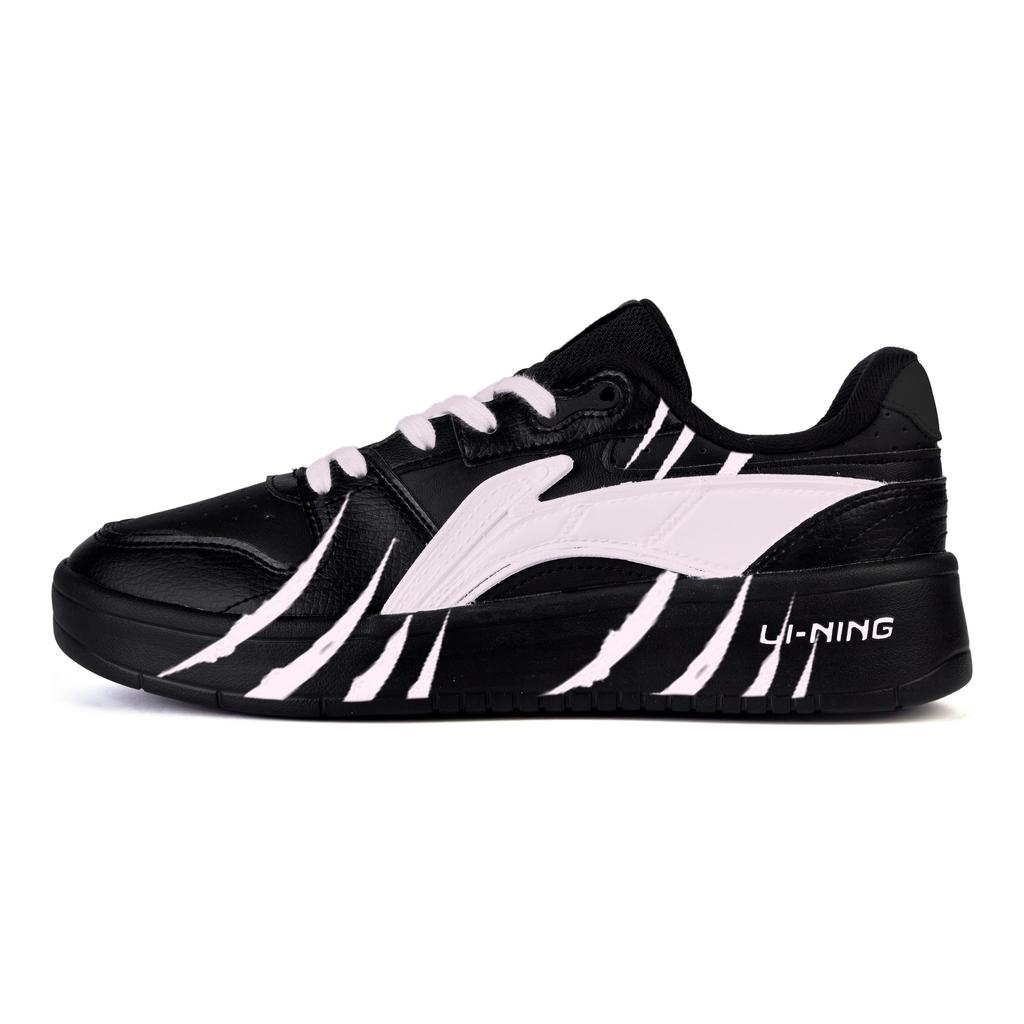 Li Ning Slip Resistant Cushioning Abrasion Resistant Low top Skateboard Shoes Men's Black Light Pink AGCU515-5(Team746-)