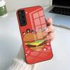 Coque de téléphone B-Bobs B-Burgers Pour Samsung S26 S25 S24 FE S23 S22 S21 Plus S20 Ultra Note20Ultra Couvercle en Verre Noir